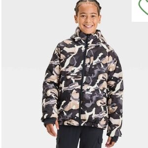 Kids Camouflage Puffer Jacket Boys 10/12